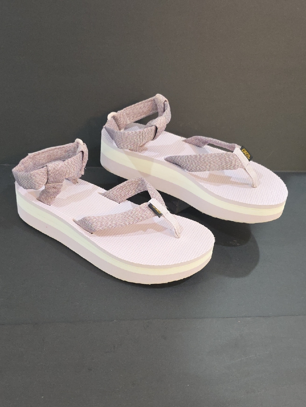 Teva Women's Platform Thong Sandals in Light Lavender Size 10